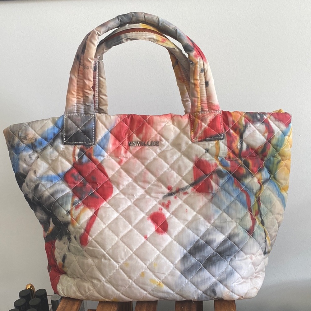 Early 2000s MZ Wallace Metro Tote- multi color splatter